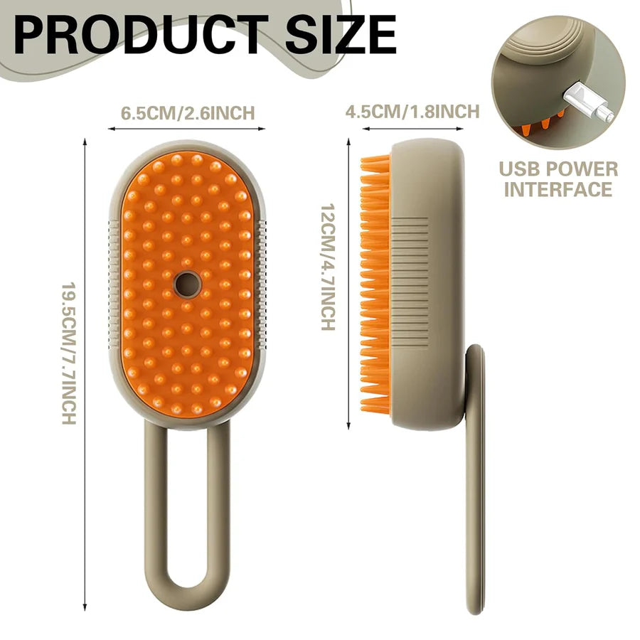 ELECTRIC PET GROOMING BRUSH WITH SPRAY