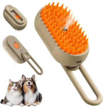 ELECTRIC PET GROOMING BRUSH WITH SPRAY